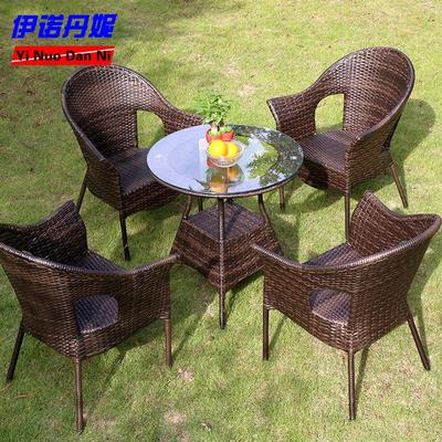 简约现代 休闲户外藤椅 手工藤编 家具组合桌椅 花园藤桌椅 批发